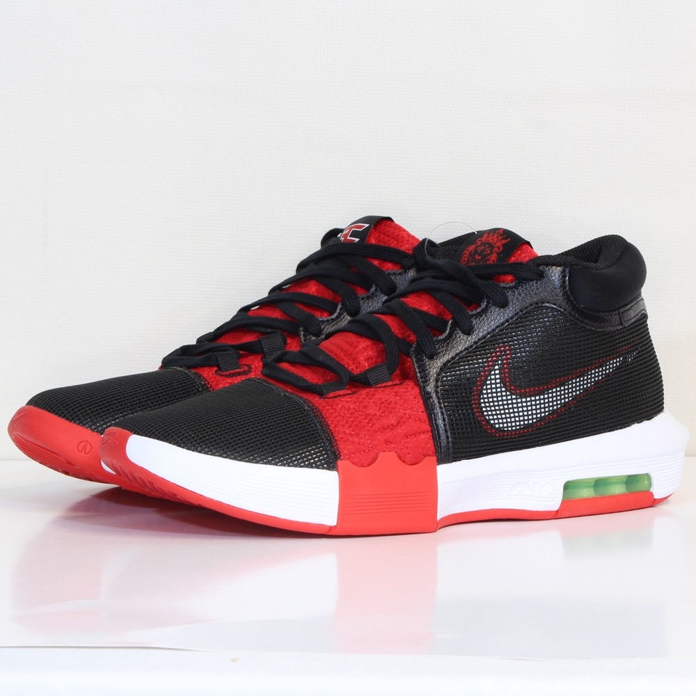 Nike Mens' Black Red Lebron Witness VIII Faze Basketball Shoes NIB - Picture 8 of 10